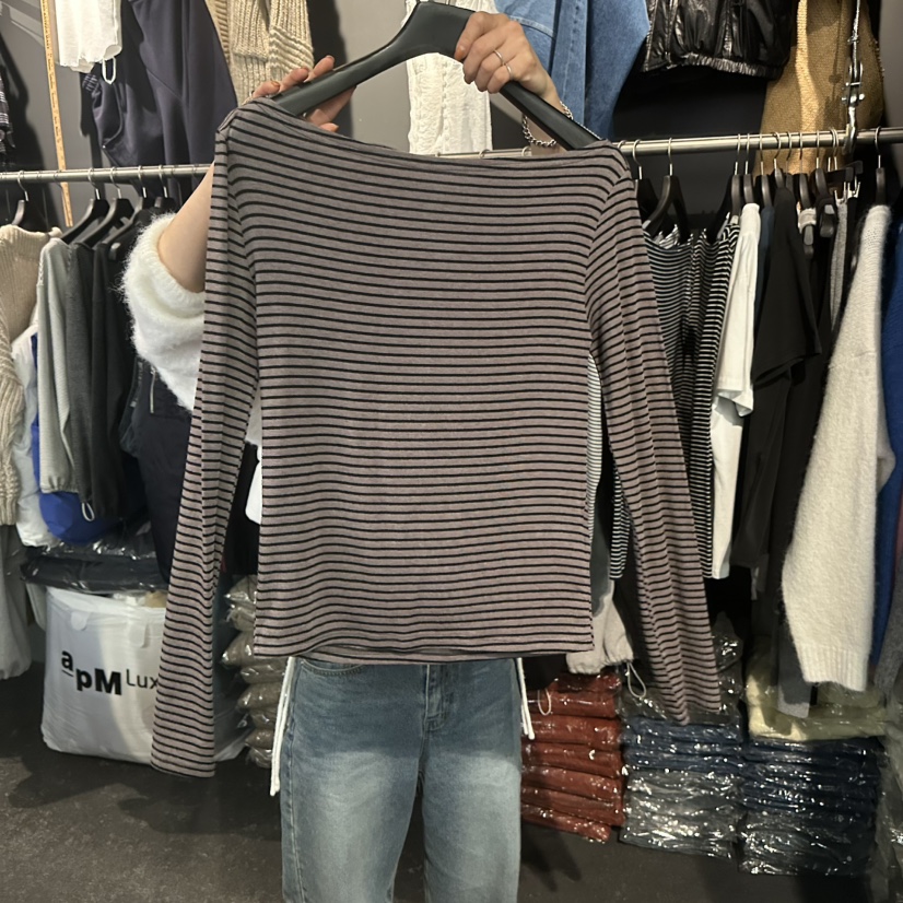 ELF-L韓國直郵㊣女裝新款人氣熱賣推薦25秋冬職業休閑長袖T恤PROJECT ELF/ELF-L長袖T恤圖色3棕色