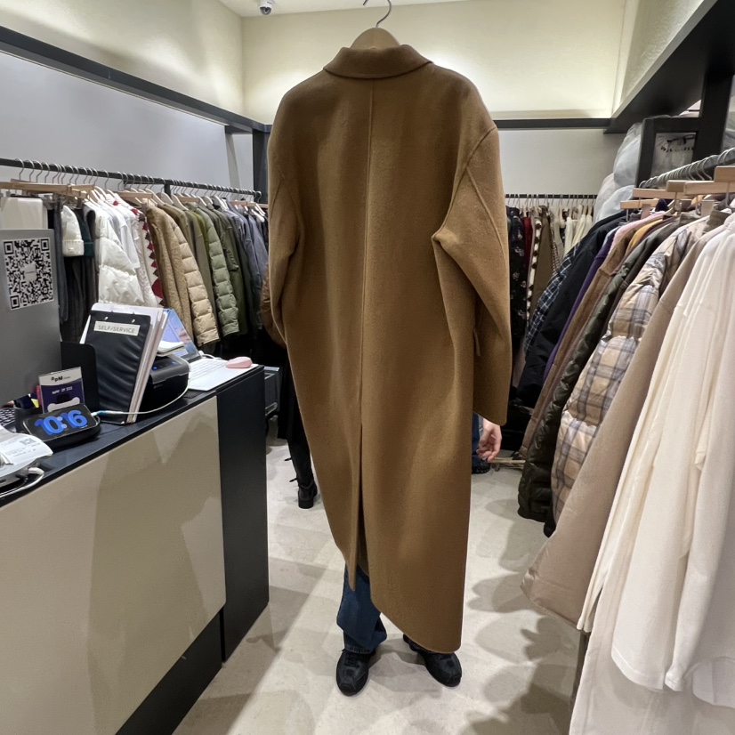 SELF SERVICE東大門㊣直郵女裝新款25秋冬休閑熱賣中長款大衣SELF SERVICE中長款大衣