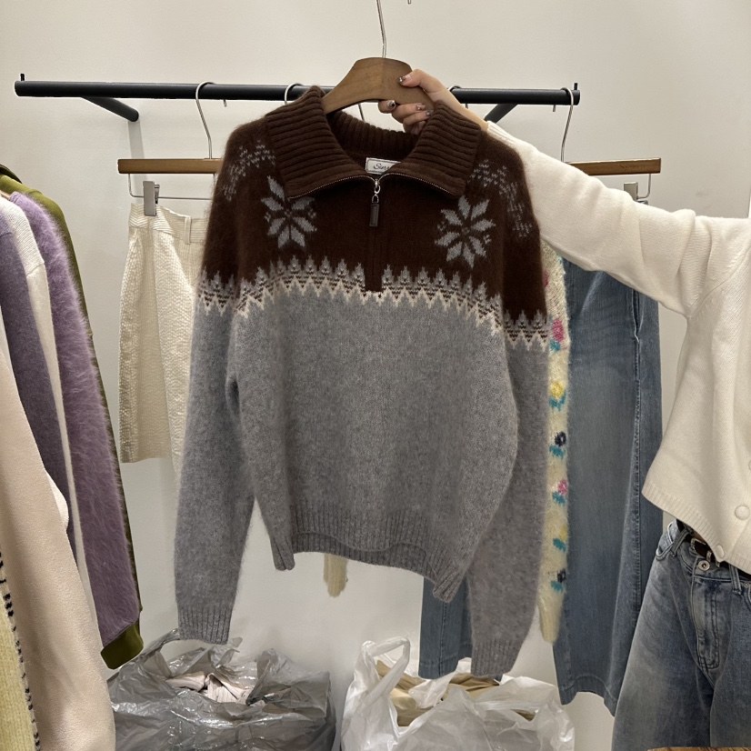 SIERRA東大門㊣代購女士新品人氣職業休閑時尚熱賣25秋冬針織衫SIERRA針織衫圖色2