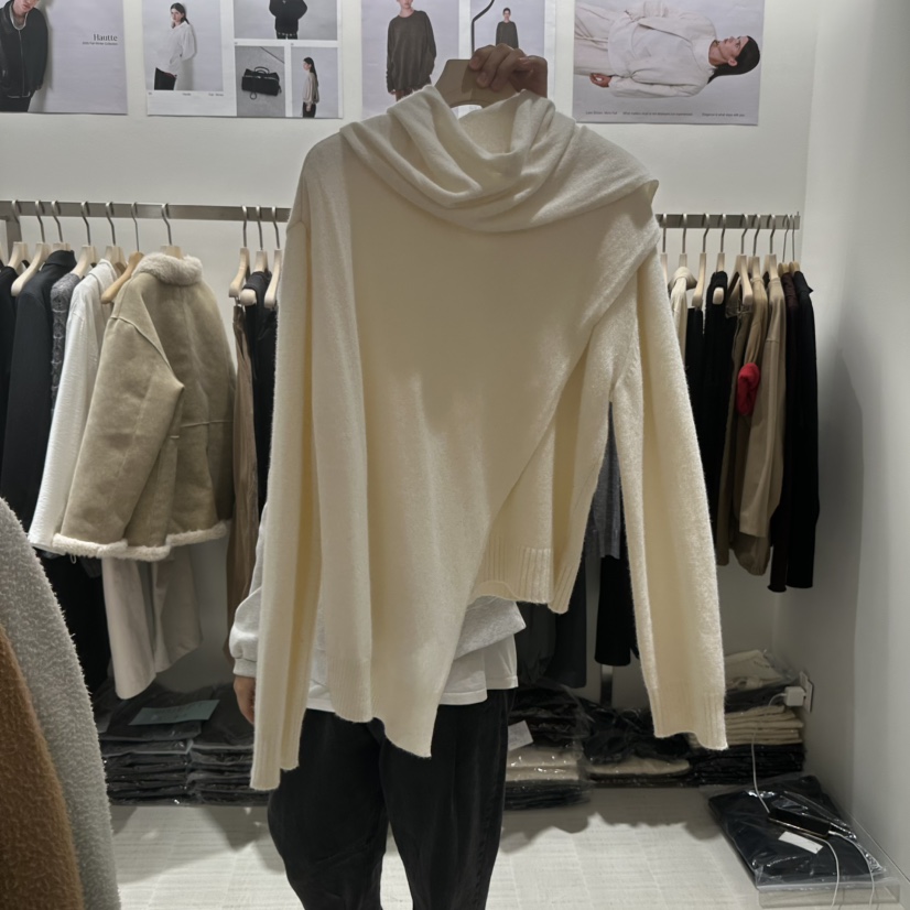HAUTTE-P東大門㊣代購女士新品推薦職業熱賣針織衫假兩件披肩HAUTTE針織衫圖色3