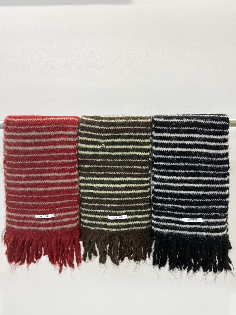 BETTER東大門㊣代購女裝新款推薦休閑熱賣人氣圍巾披肩條紋BETTER圍巾/披肩