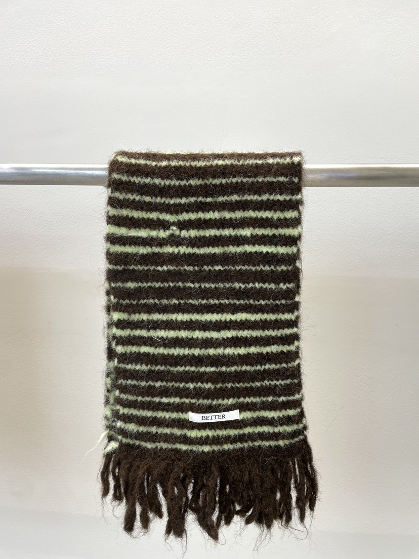 BETTER東大門㊣代購女裝新款推薦休閑熱賣人氣圍巾披肩條紋BETTER圍巾/披肩圖色2