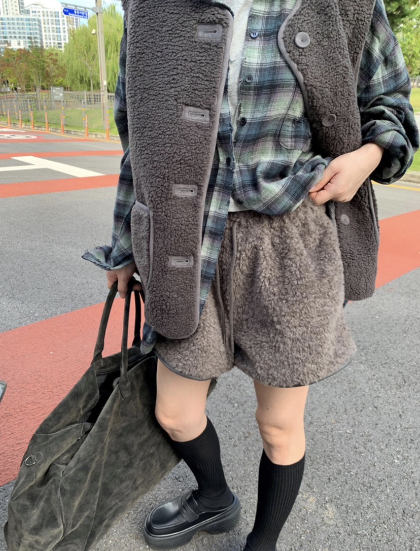 RIVER RAIN東大門㊣直郵女裝新品推薦職業人氣休閑25秋冬短褲RIVER RAIN短褲圖色1