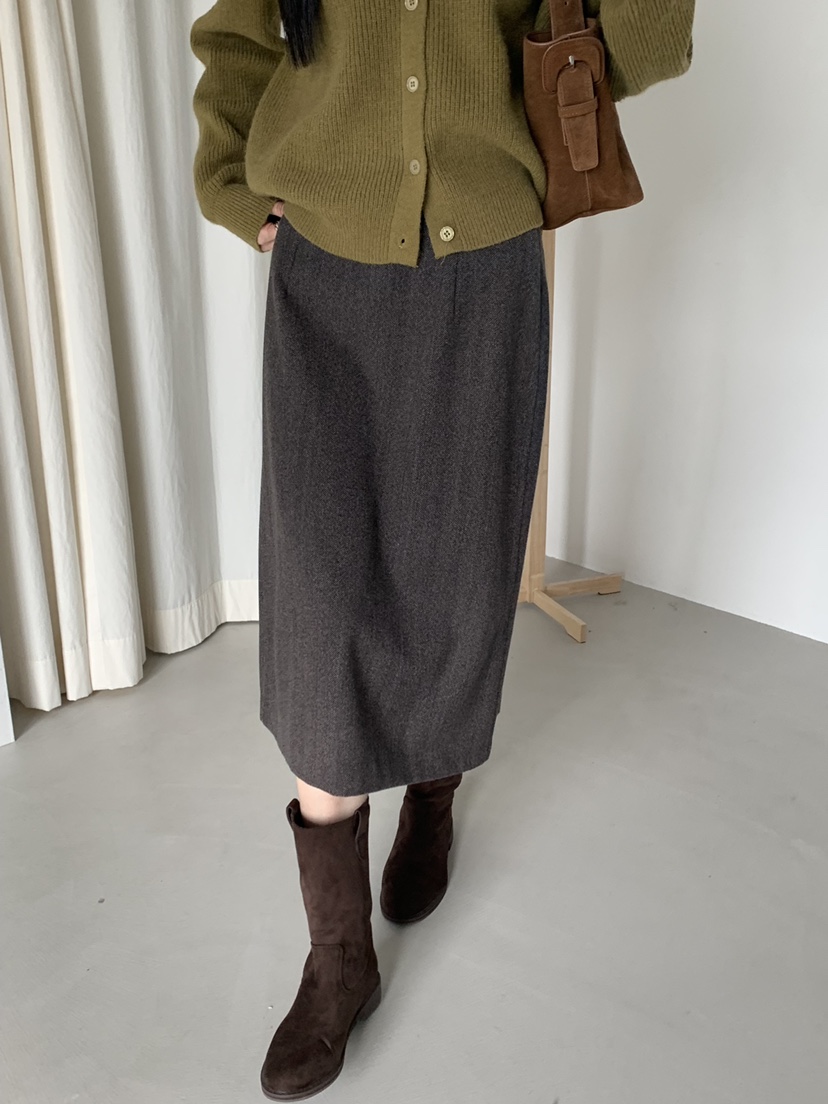 RIVER RAIN東大門㊣直郵女士新款25秋冬熱賣時尚人氣職業長裙RIVER RAIN長裙圖色2