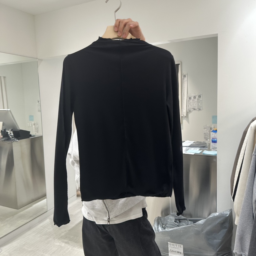 HAUTTE-P東大門㊣實拍女士新品25秋冬熱賣休閑職業長袖T恤HAUTTE長袖T恤圖色4黑色