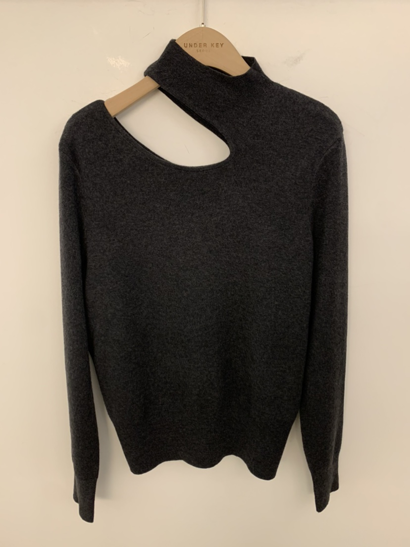 UNDER KEY韓國代購㊣女士新款職業推薦人氣休閑25秋冬針織衫UNDER KEY針織衫圖色3墨色