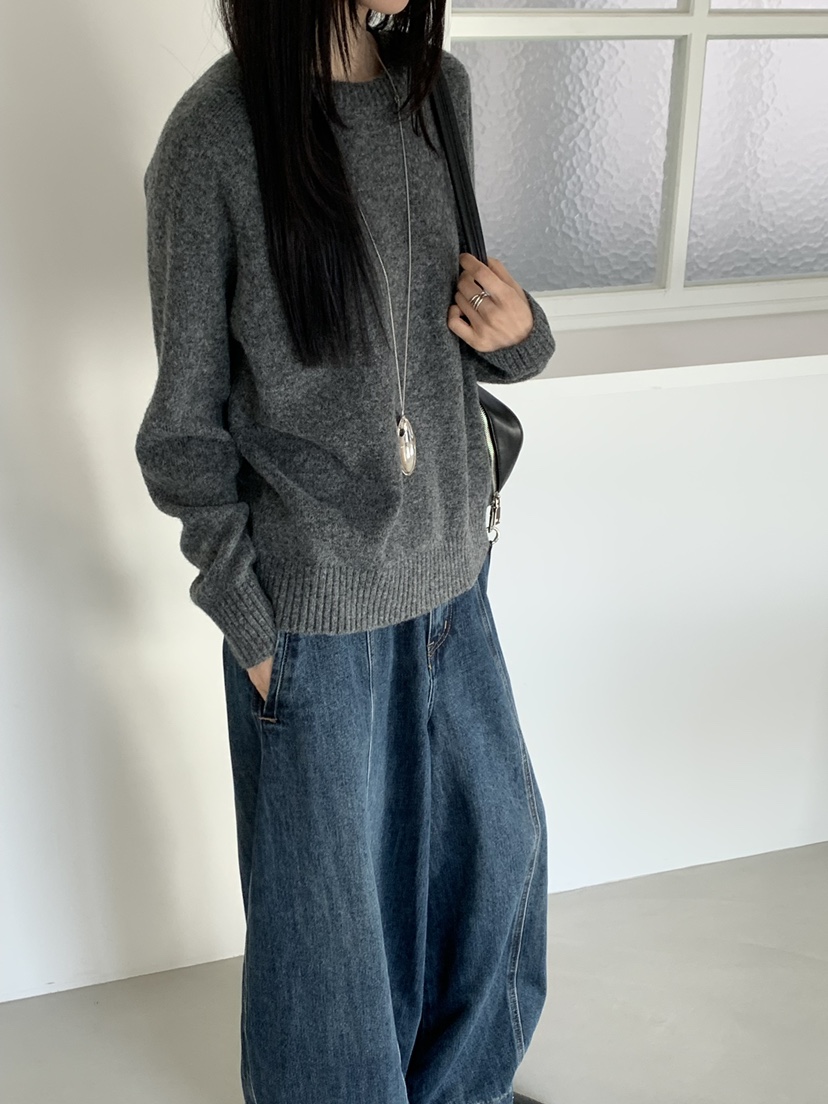 RIVER RAIN韓國代購㊣女士新款推薦職業休閑針織衫不含項鏈RIVER RAIN針織衫