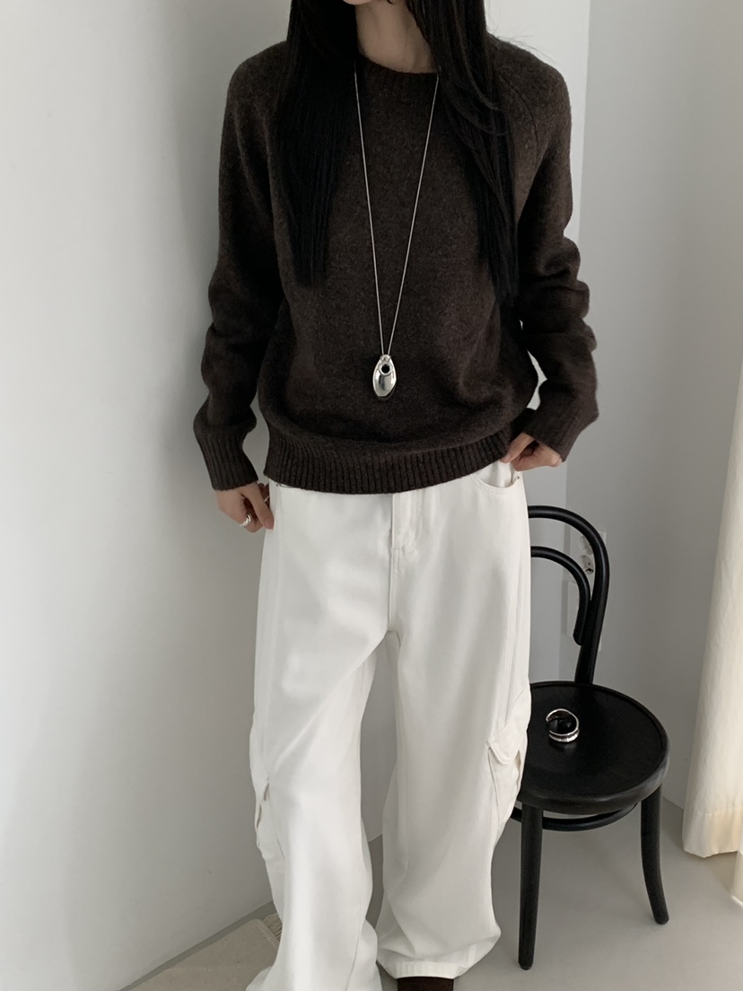 RIVER RAIN韓國代購㊣女士新款推薦職業休閑針織衫不含項鏈RIVER RAIN針織衫