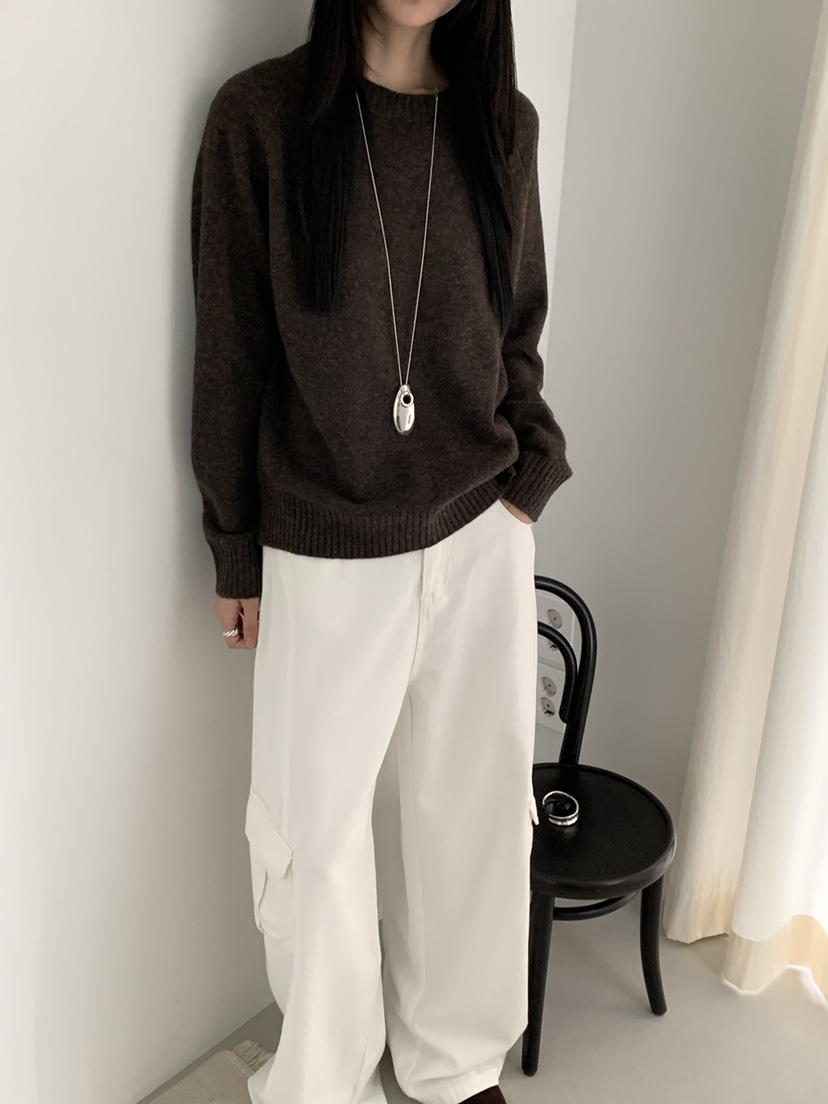 RIVER RAIN韓國代購㊣女士新款推薦職業休閑針織衫不含項鏈RIVER RAIN針織衫