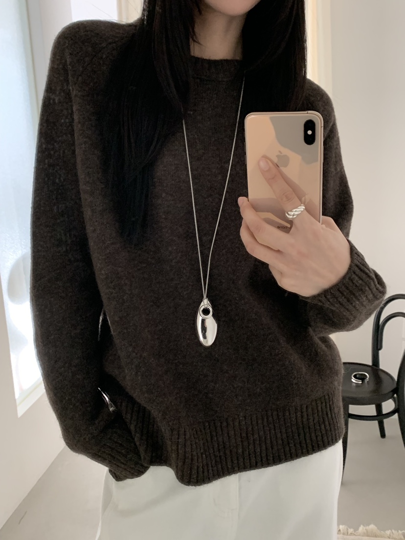 RIVER RAIN韓國代購㊣女士新款推薦職業休閑針織衫不含項鏈RIVER RAIN針織衫