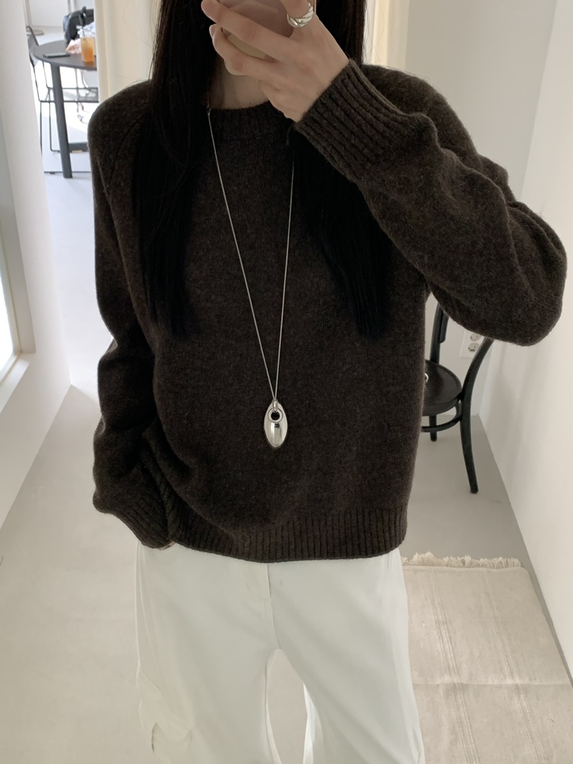 RIVER RAIN韓國代購㊣女士新款推薦職業休閑針織衫不含項鏈RIVER RAIN針織衫圖色3