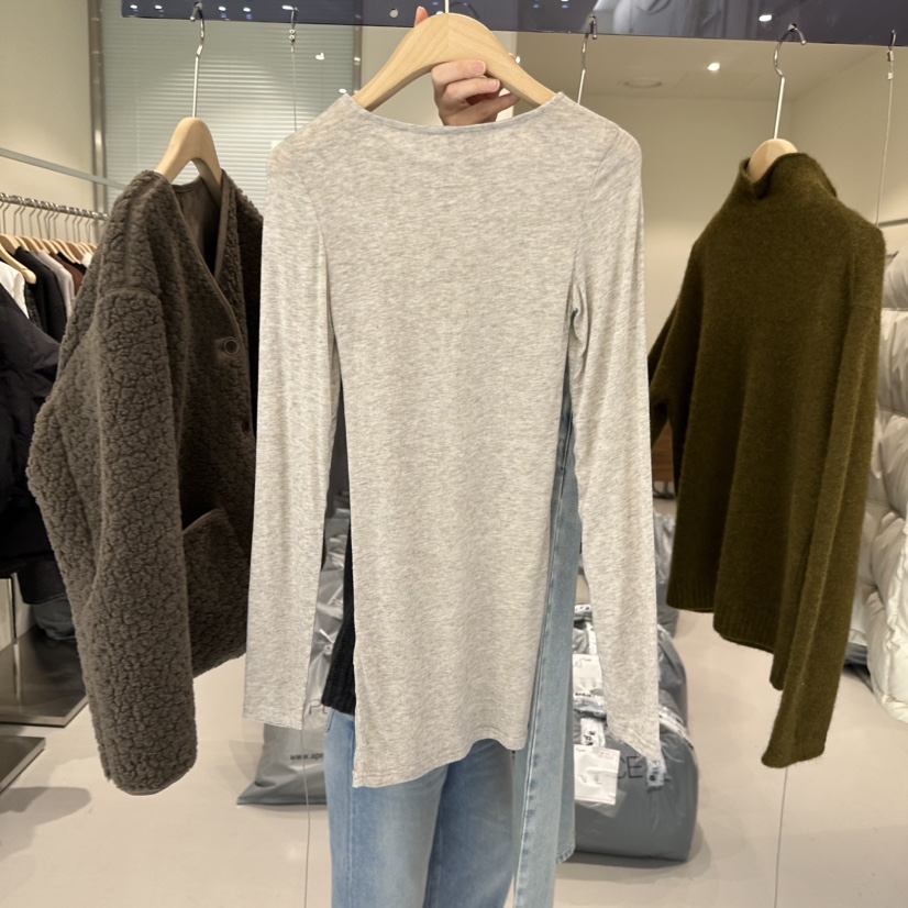 PLAMM東大門㊣直郵女士新款熱賣人氣休閑25秋冬職業長袖T恤PLAMM長袖T恤