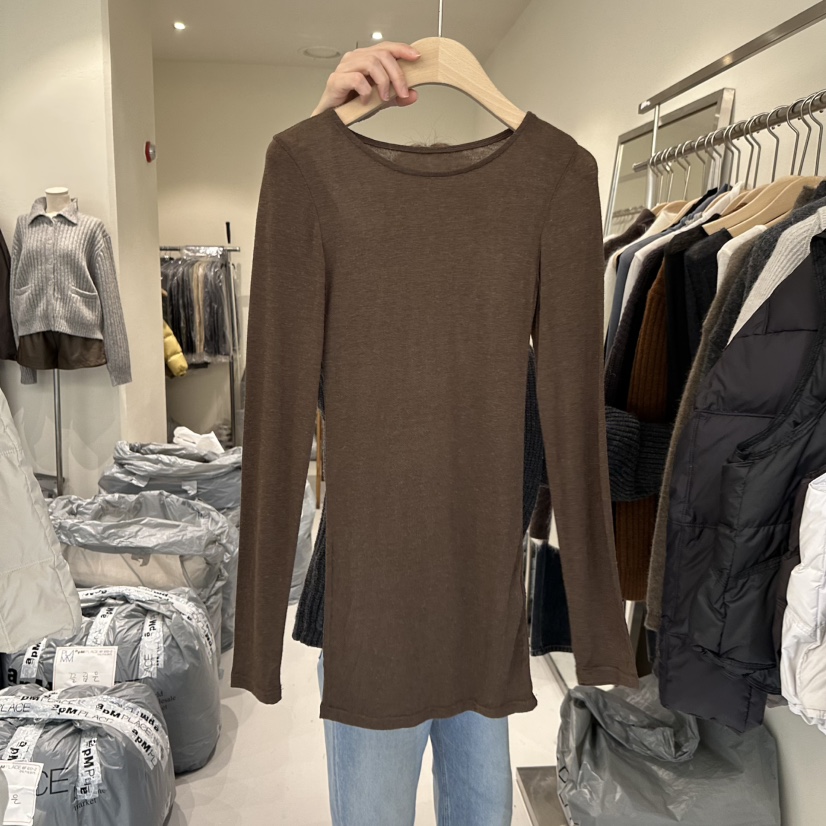 PLAMM東大門㊣直郵女士新款熱賣人氣休閑25秋冬職業長袖T恤PLAMM長袖T恤圖色2