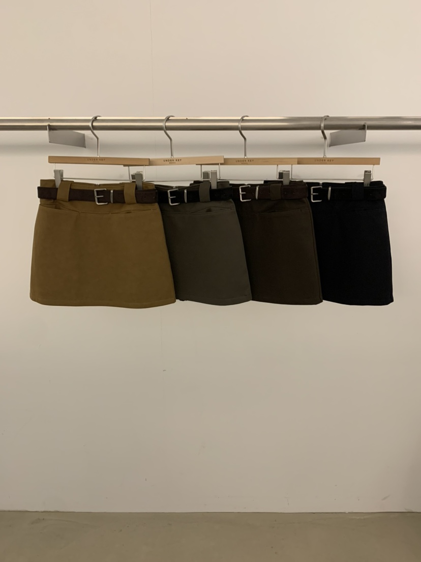 UNDER KEY韓國直郵㊣女士新品職業25秋冬休閑熱賣裙褲含腰帶UNDER KEY裙褲