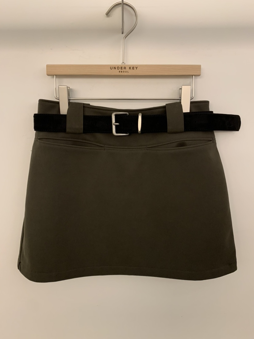 UNDER KEY韓國直郵㊣女士新品職業25秋冬休閑熱賣裙褲含腰帶UNDER KEY裙褲圖色2