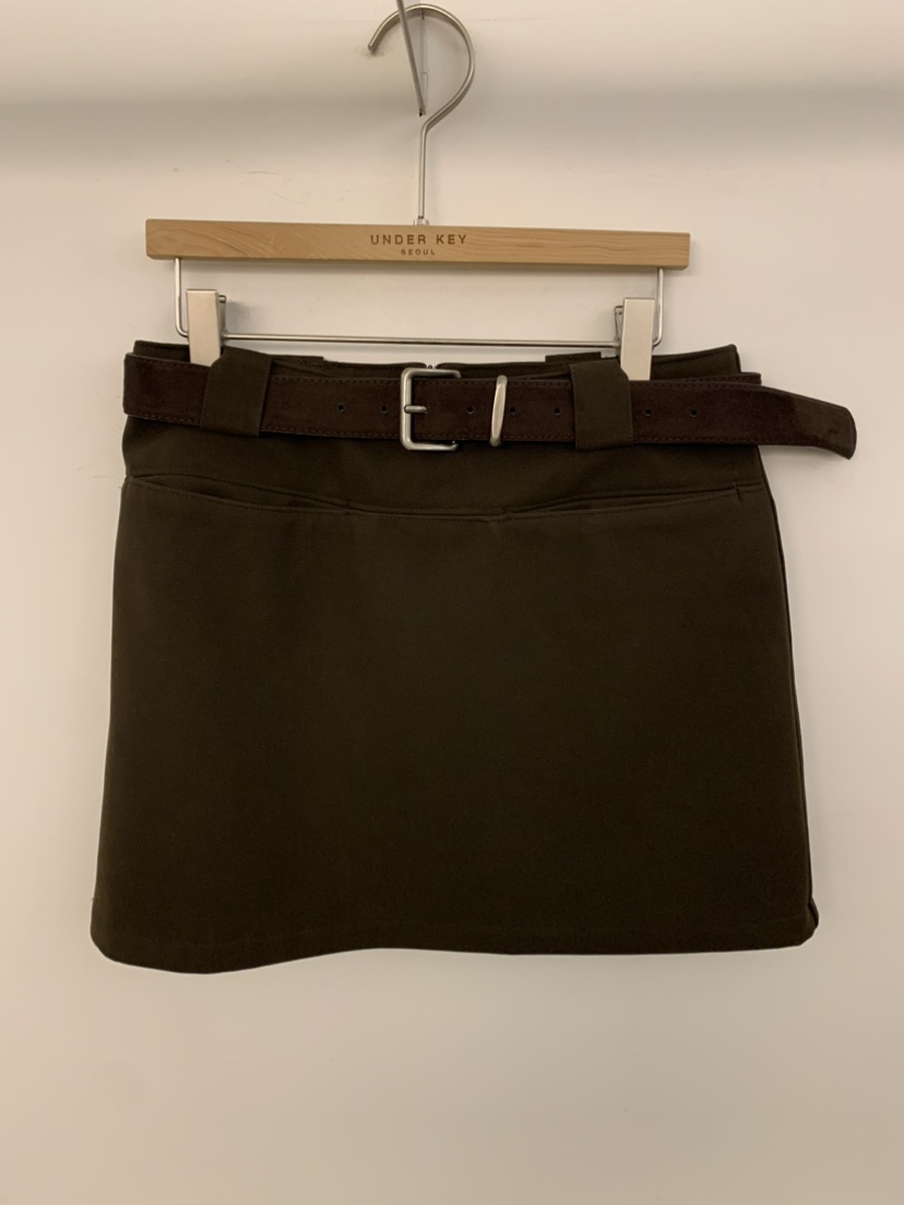 UNDER KEY韓國直郵㊣女士新品職業25秋冬休閑熱賣裙褲含腰帶UNDER KEY裙褲圖色3棕色