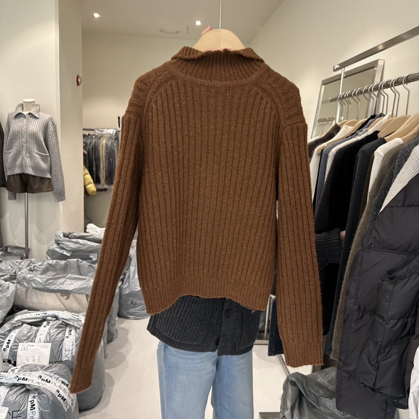 PLAMM韓國代購㊣女士新品時尚休閑推薦熱賣25秋冬針織衫羊毛開衫PLAMM針織衫