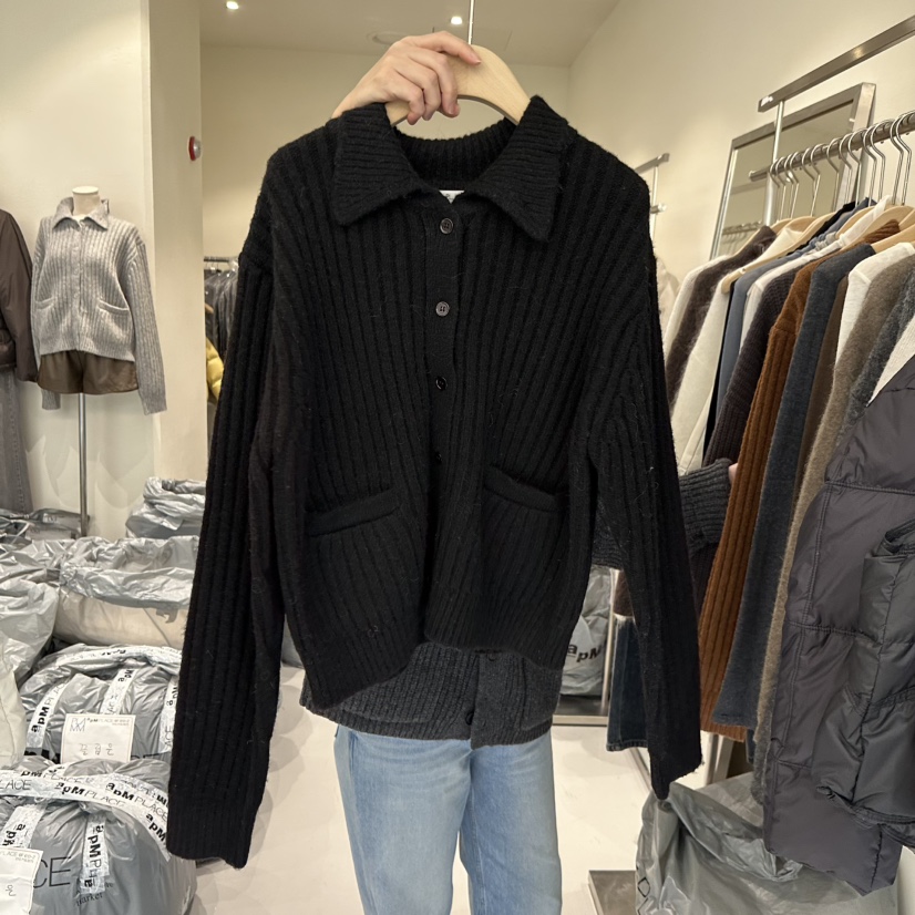 PLAMM韓國代購㊣女士新品時尚休閑推薦熱賣25秋冬針織衫羊毛開衫PLAMM針織衫圖色2