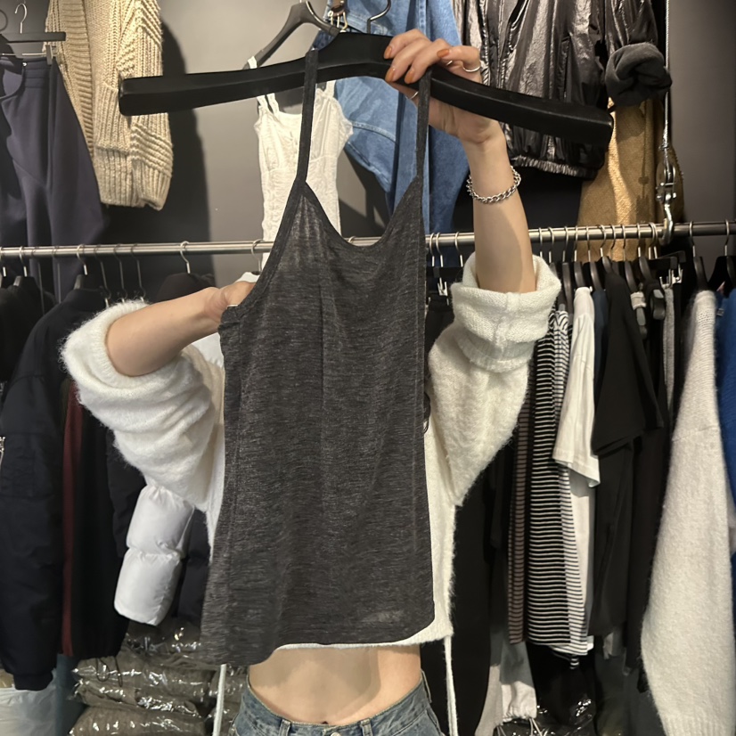 ELF-L東大門㊣直郵女裝新品職業休閑推薦時尚人氣吊帶背心PROJECT ELF/ELF-L吊帶/背心圖色1墨色