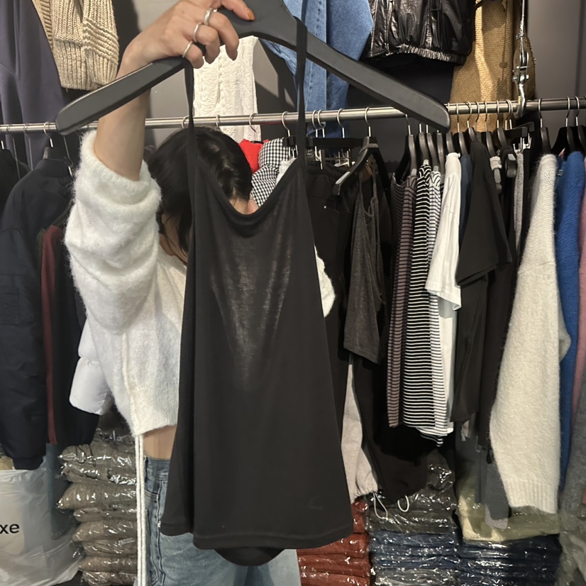 ELF-L東大門㊣直郵女裝新品職業休閑推薦時尚人氣吊帶背心PROJECT ELF/ELF-L吊帶/背心圖色2黑色