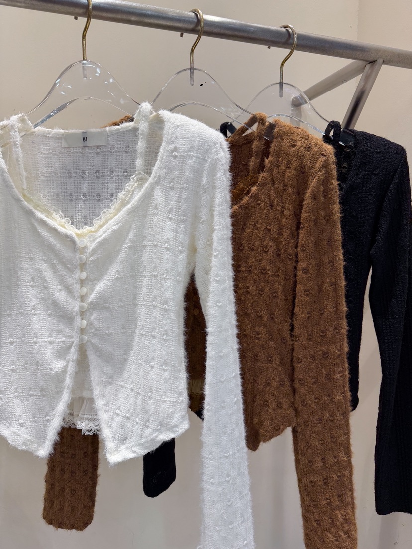 81 MARKET-L東大門㊣直郵女士新品職業熱賣25秋冬針織衫假兩件81 MARKET-L針織衫