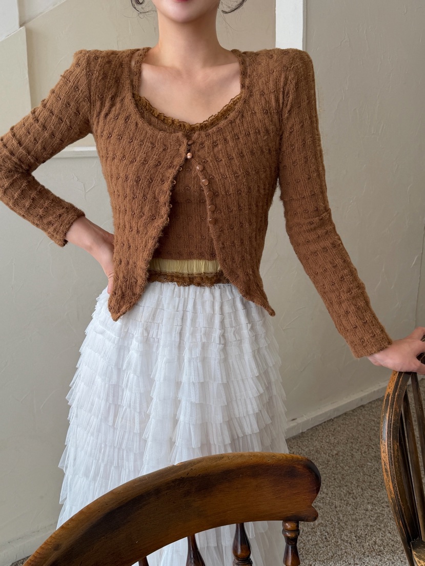 81 MARKET-L東大門㊣直郵女士新品職業熱賣25秋冬針織衫假兩件81 MARKET-L針織衫