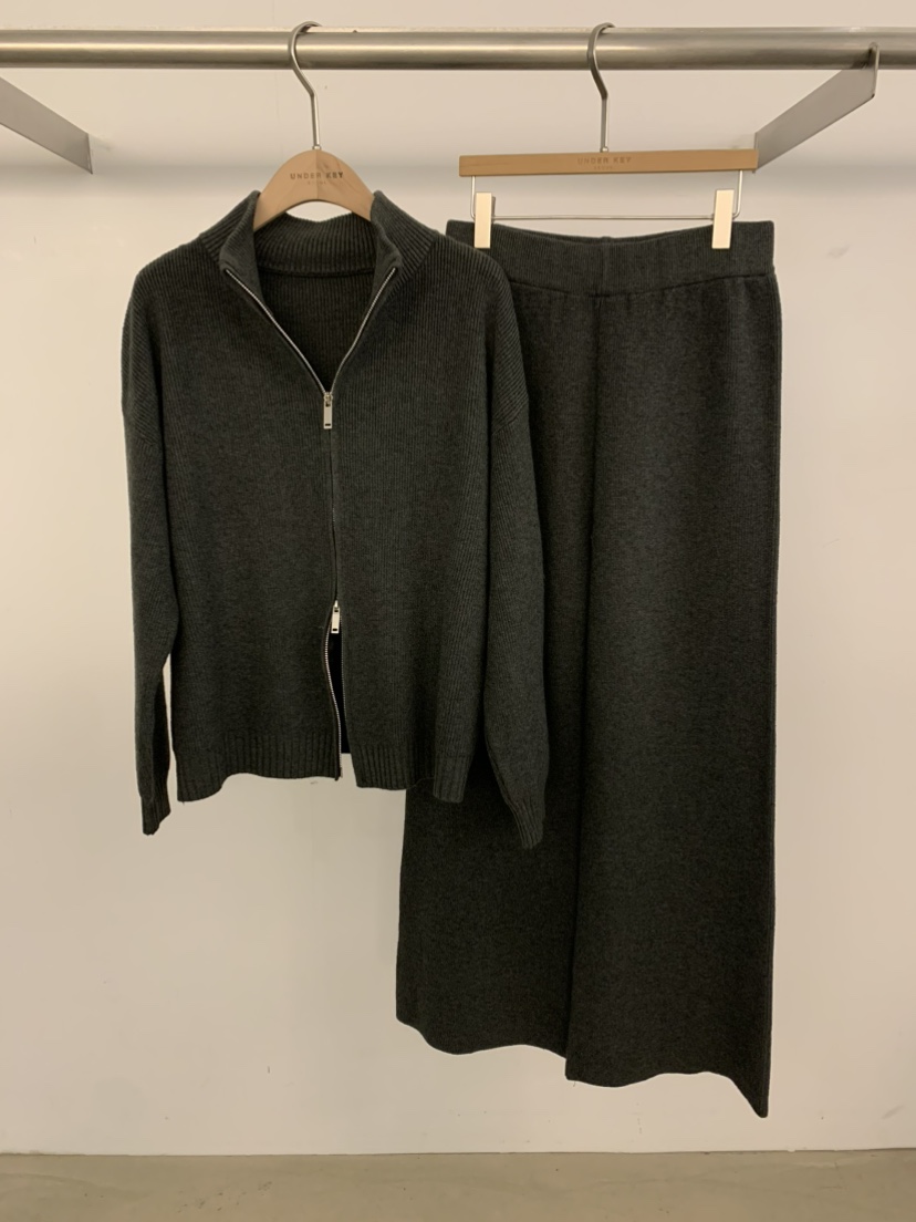 UNDER KEY東大門㊣實拍女士新款人氣職業套裝羊毛拉鏈套裝UNDER KEY套裝圖色2