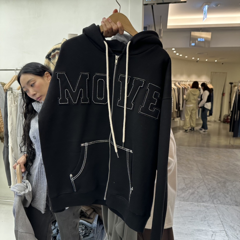 CHAV韓國代購㊣女士新款休閑職業推薦25秋冬夾克拉鏈加絨連帽CHAV夾克圖色3