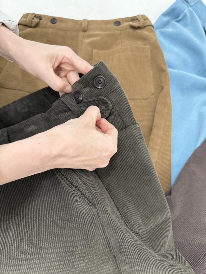 SANTAL東大門㊣代購女裝新品推薦時尚休閑褲燈芯絨拉絨紐扣SANTAL休閑褲