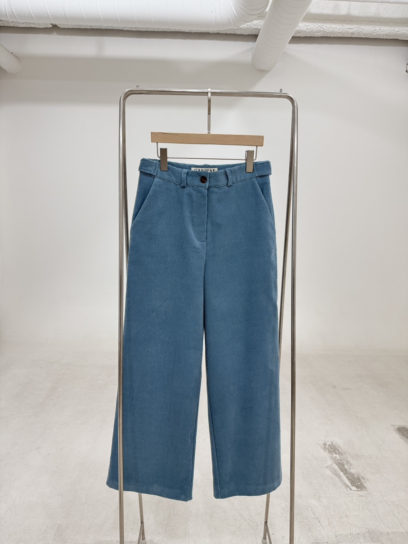 SANTAL東大門㊣代購女裝新品推薦時尚休閑褲燈芯絨拉絨紐扣SANTAL休閑褲圖色1