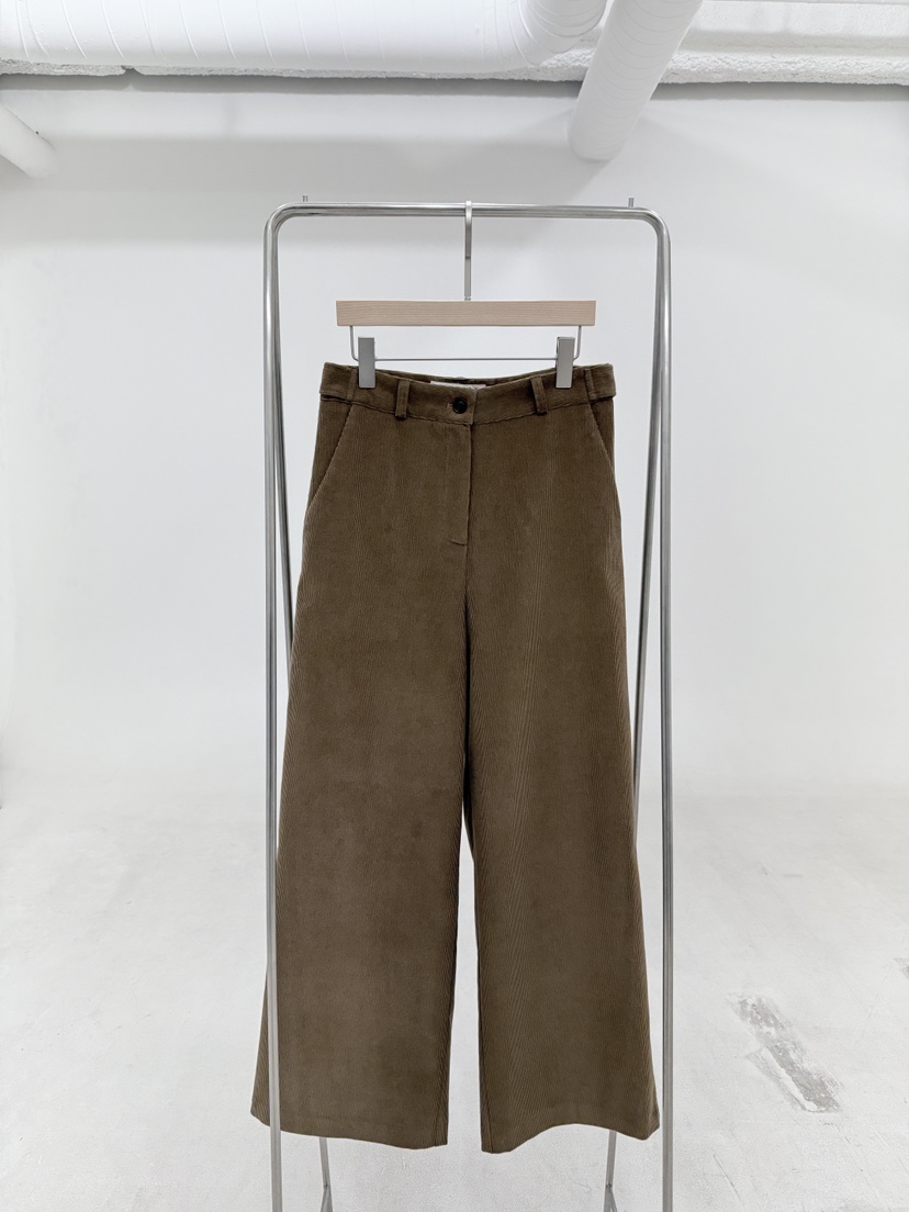 SANTAL東大門㊣代購女裝新品推薦時尚休閑褲燈芯絨拉絨紐扣SANTAL休閑褲圖色2