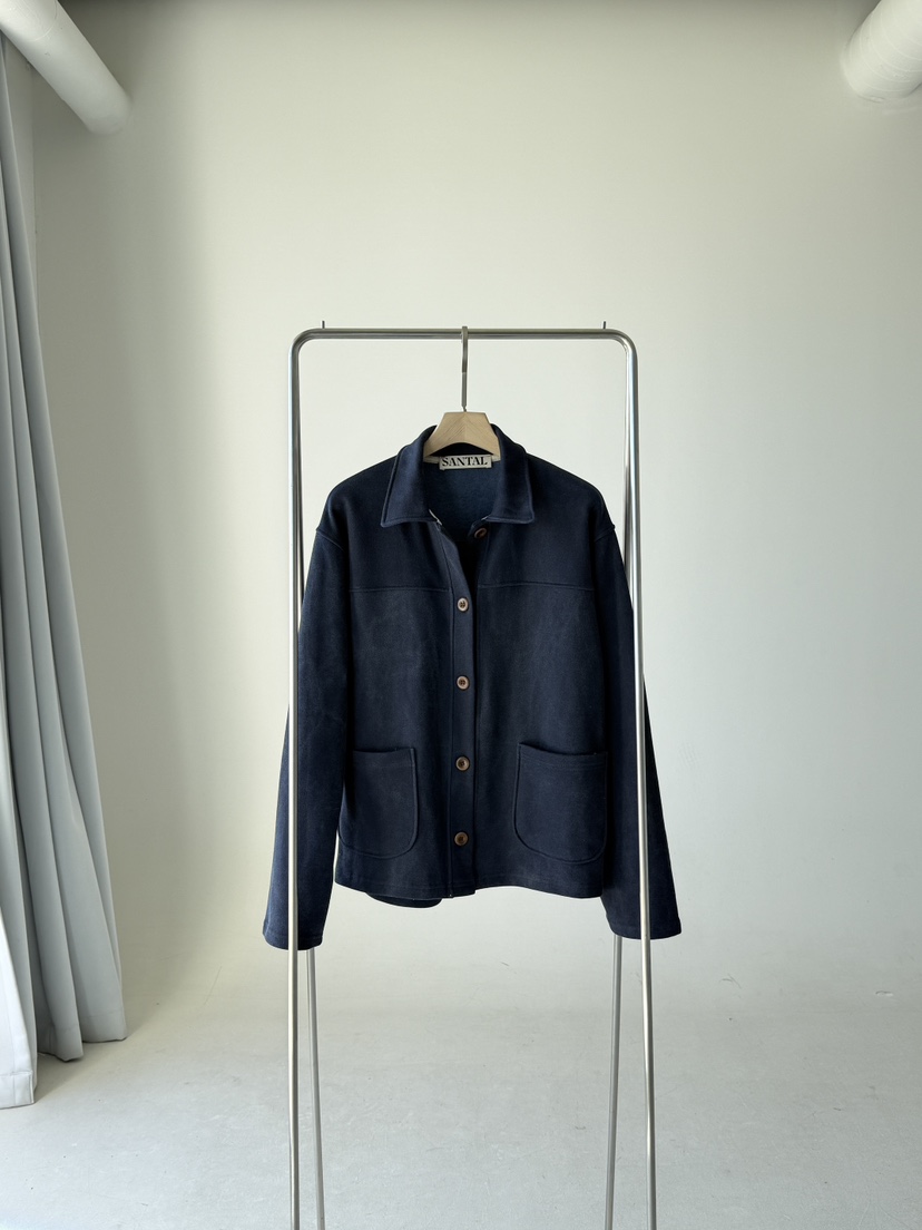 SANTAL韓國直郵㊣女裝新款推薦熱賣時尚人氣休閑職業25秋冬夾克SANTAL夾克圖色2深藍色