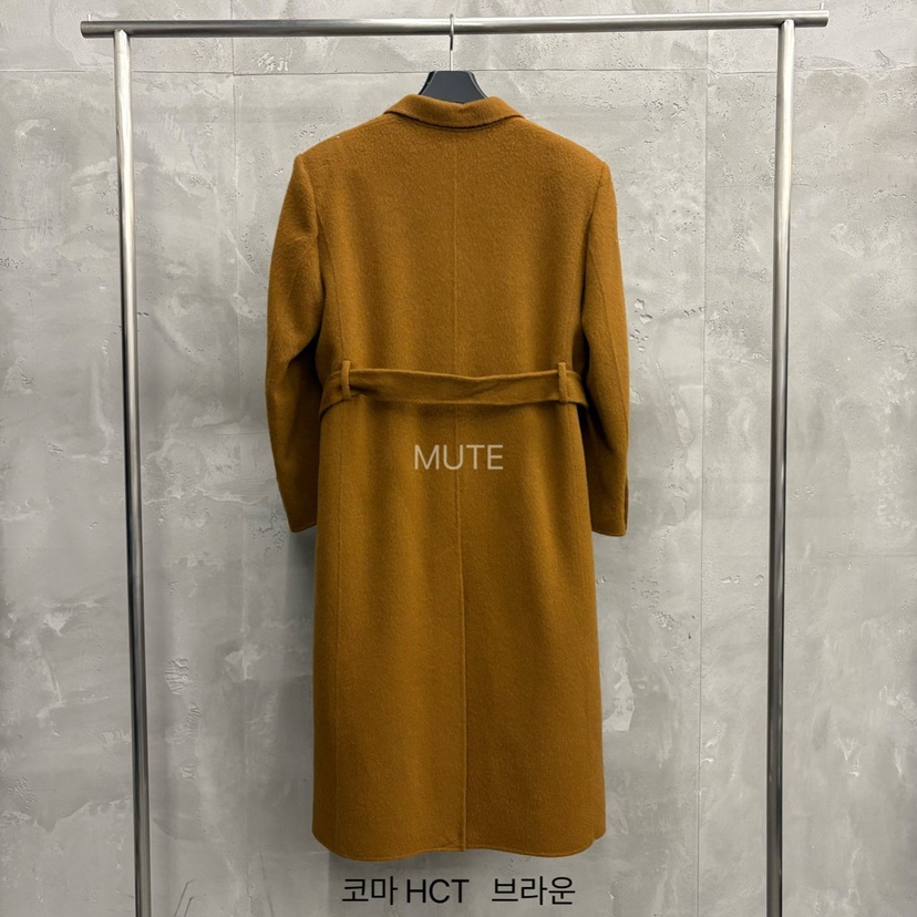 MUTE-P韓國代購㊣女士新款職業人氣熱賣時尚中長款大衣含腰帶MUTE中長款大衣