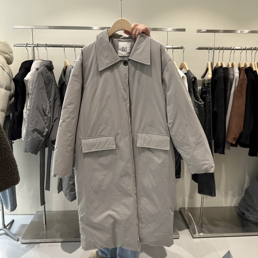 PLAMM東大門㊣直郵女士新款熱賣職業休閑時尚長款羽絨服鴨絨PLAMM長款羽絨服圖色1