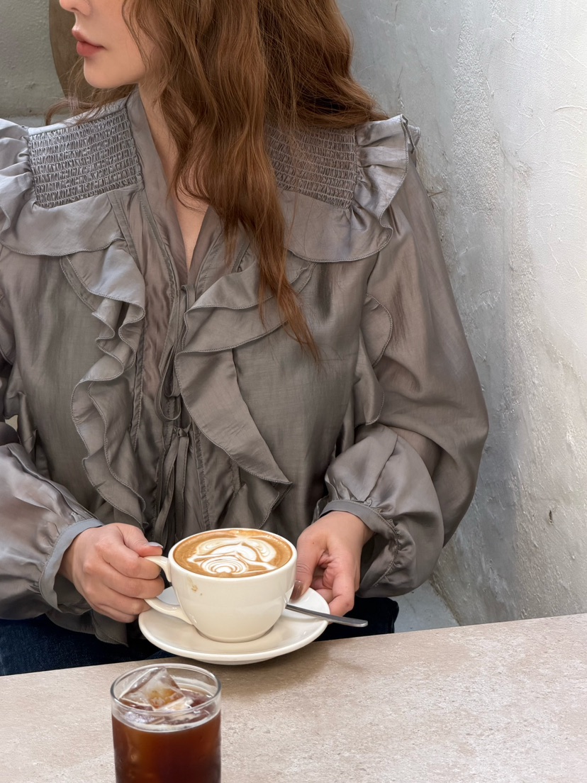 81 MARKET-L東大門㊣代購女裝新款休閑25秋冬人氣襯衫蕾絲衫81 MARKET-L襯衫/蕾絲衫