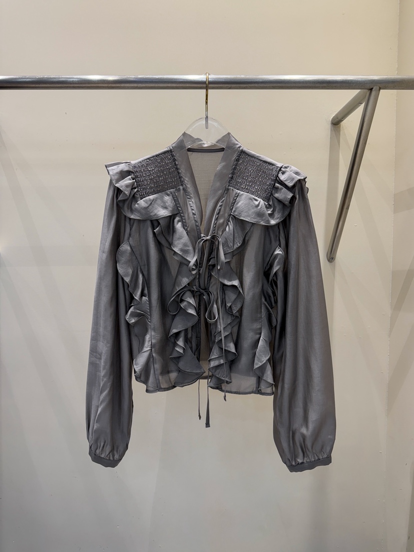 81 MARKET-L東大門㊣代購女裝新款休閑25秋冬人氣襯衫蕾絲衫81 MARKET-L襯衫/蕾絲衫圖色2