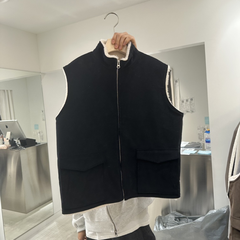 HAUTTE-P韓國直郵㊣女裝新品時尚職業休閑25秋冬熱賣馬甲皮草HAUTTE馬甲圖色2