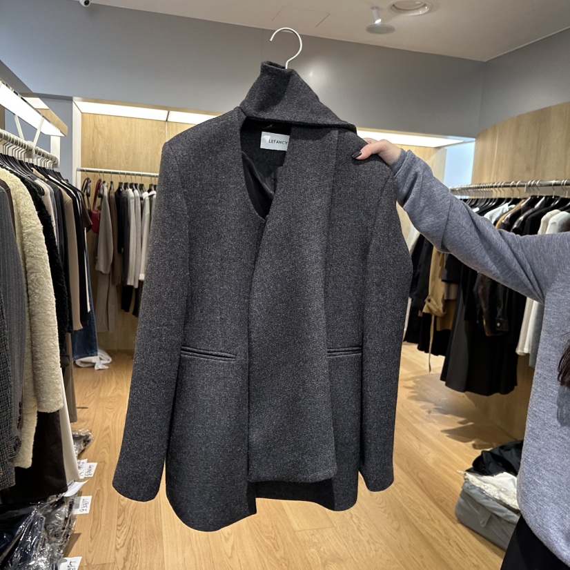 LEFANCY韓國直郵㊣女裝新款熱賣休閑25秋冬職業時尚套裝兩件套LEFANCY套裝圖色2