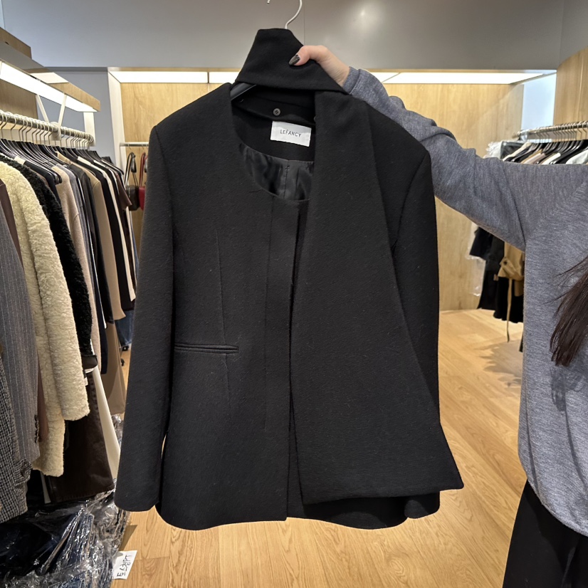 LEFANCY韓國直郵㊣女裝新款熱賣休閑25秋冬職業時尚套裝兩件套LEFANCY套裝圖色3