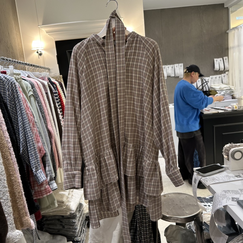 MIXXIN東大門㊣實拍女裝新品25秋冬休閑職業人氣連衣裙含脖帶MIXXIN連衣裙圖色2