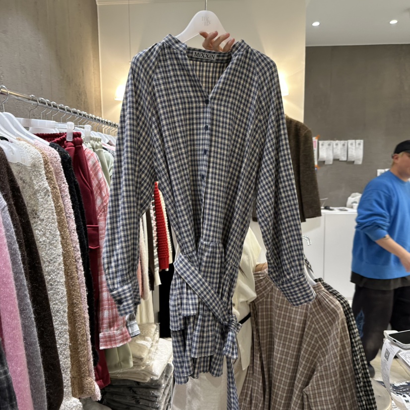 MIXXIN東大門㊣實拍女裝新品25秋冬休閑職業人氣連衣裙含脖帶MIXXIN連衣裙圖色3