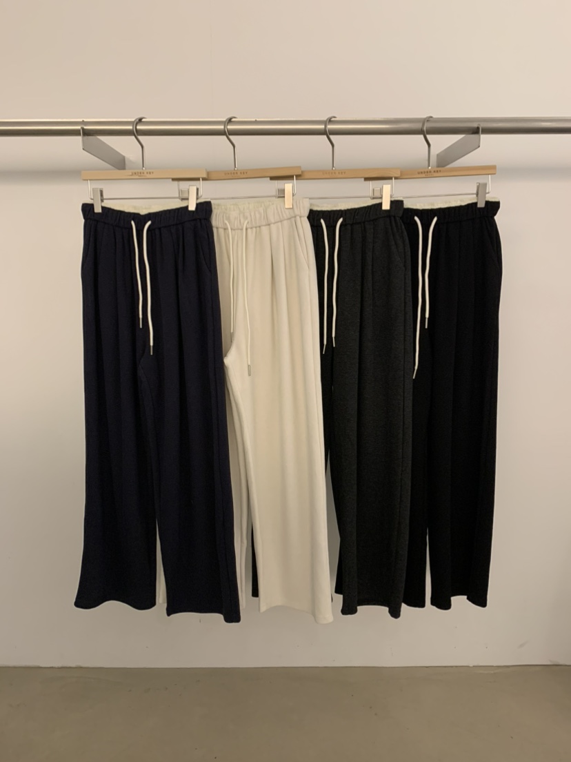 UNDER KEY韓國代購㊣女士新品時尚職業休閑熱賣休閑褲羊毛UNDER KEY休閑褲