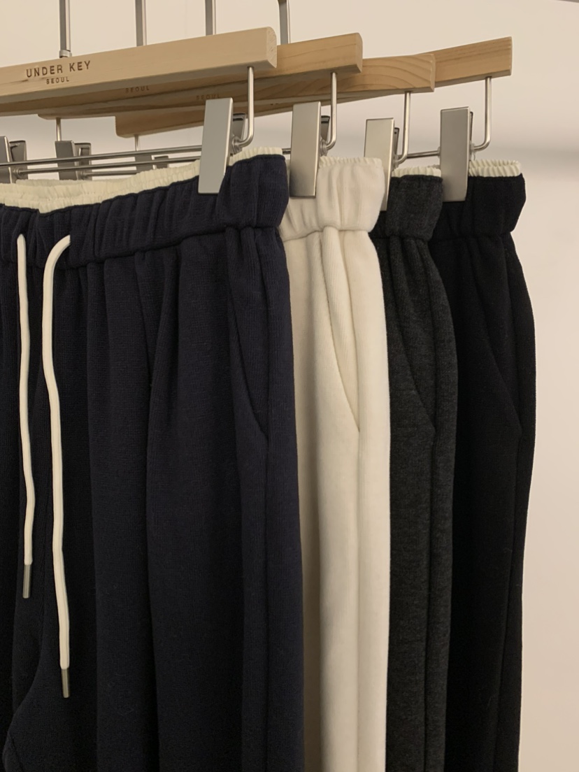 UNDER KEY韓國代購㊣女士新品時尚職業休閑熱賣休閑褲羊毛UNDER KEY休閑褲