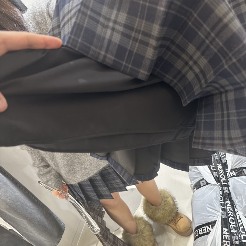 NEROLI 36韓國代購㊣女裝新款25秋冬人氣推薦休閑短裙格子NEROLI 36短裙