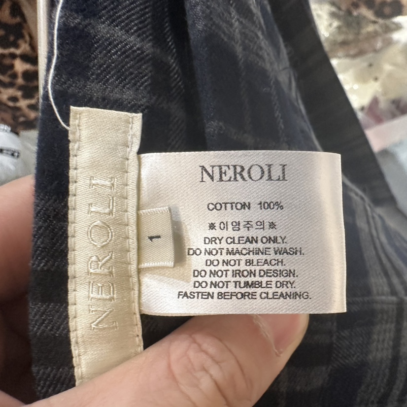 NEROLI 36韓國代購㊣女裝新款25秋冬人氣推薦休閑短裙格子NEROLI 36短裙