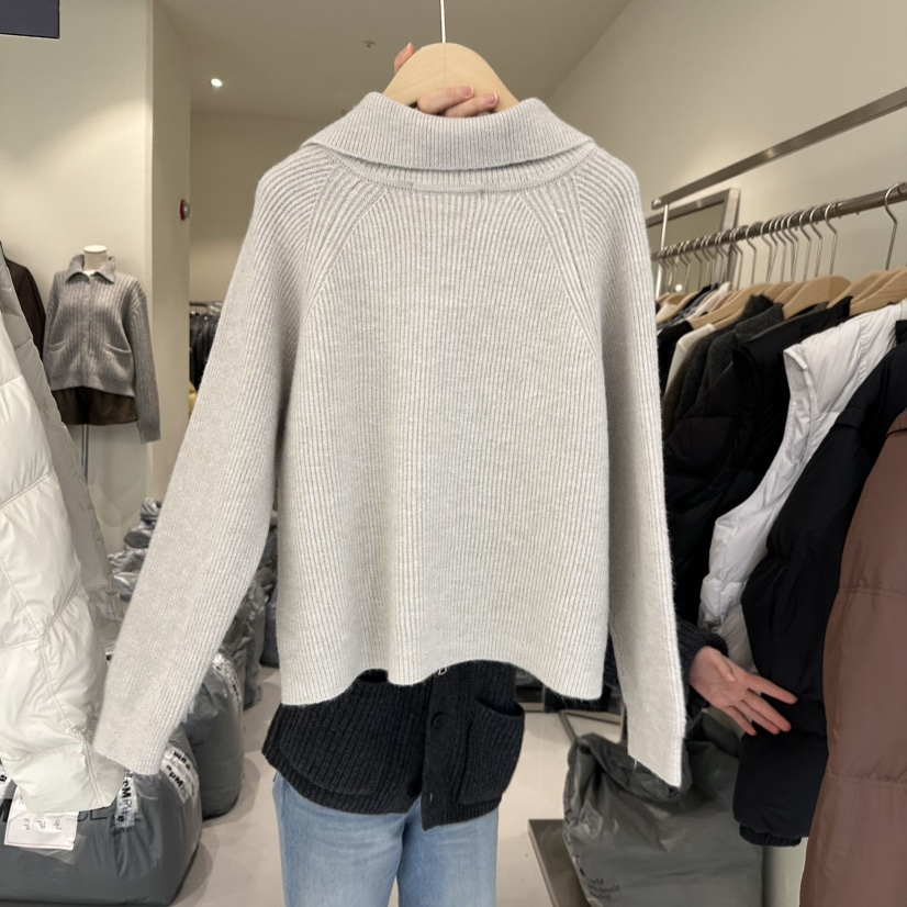 PLAMM東大門㊣直郵女士新品時尚休閑推薦職業25秋冬針織衫拉鏈PLAMM針織衫