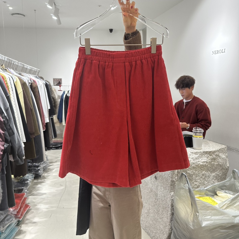 NEROLI 36韓國直郵㊣女裝新品休閑25秋冬推薦職業短褲拉絨NEROLI 36短褲圖色2