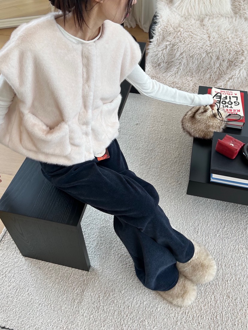 ME MO東大門㊣實拍女士新品推薦25秋冬職業馬甲不含內搭貂皮ME MO馬甲