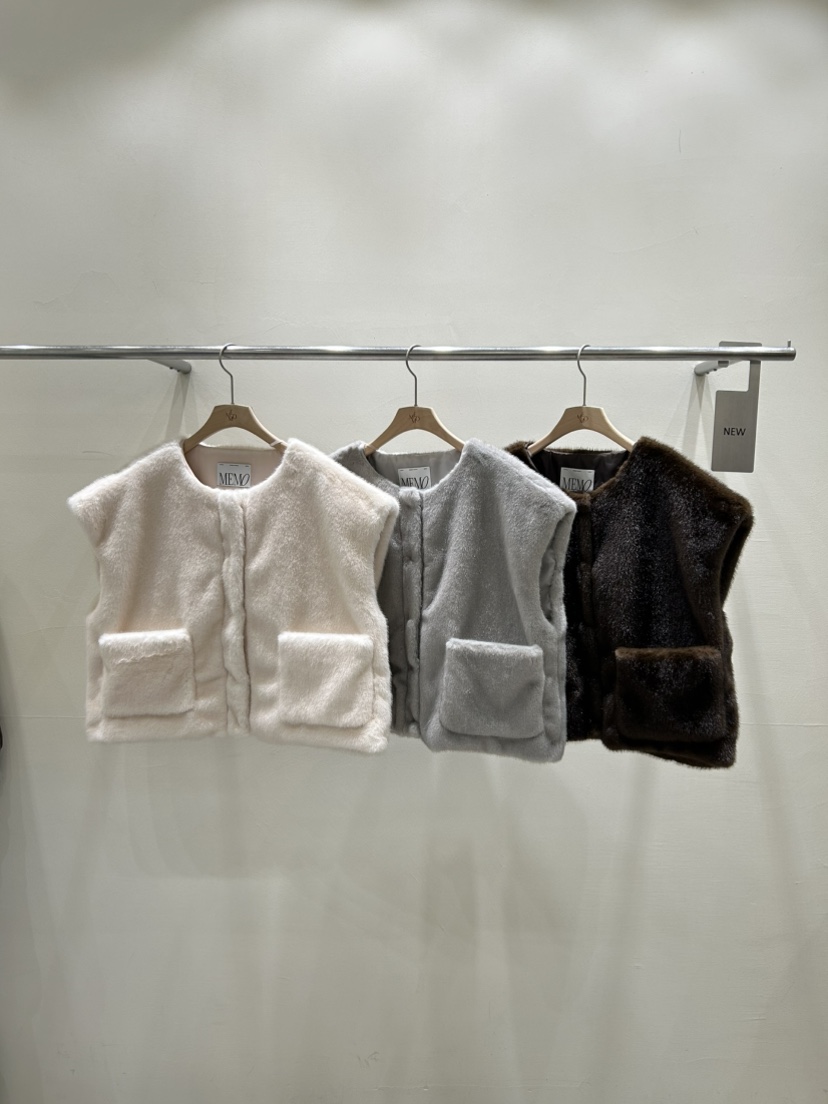 ME MO東大門㊣實拍女士新品推薦25秋冬職業馬甲不含內搭貂皮ME MO馬甲