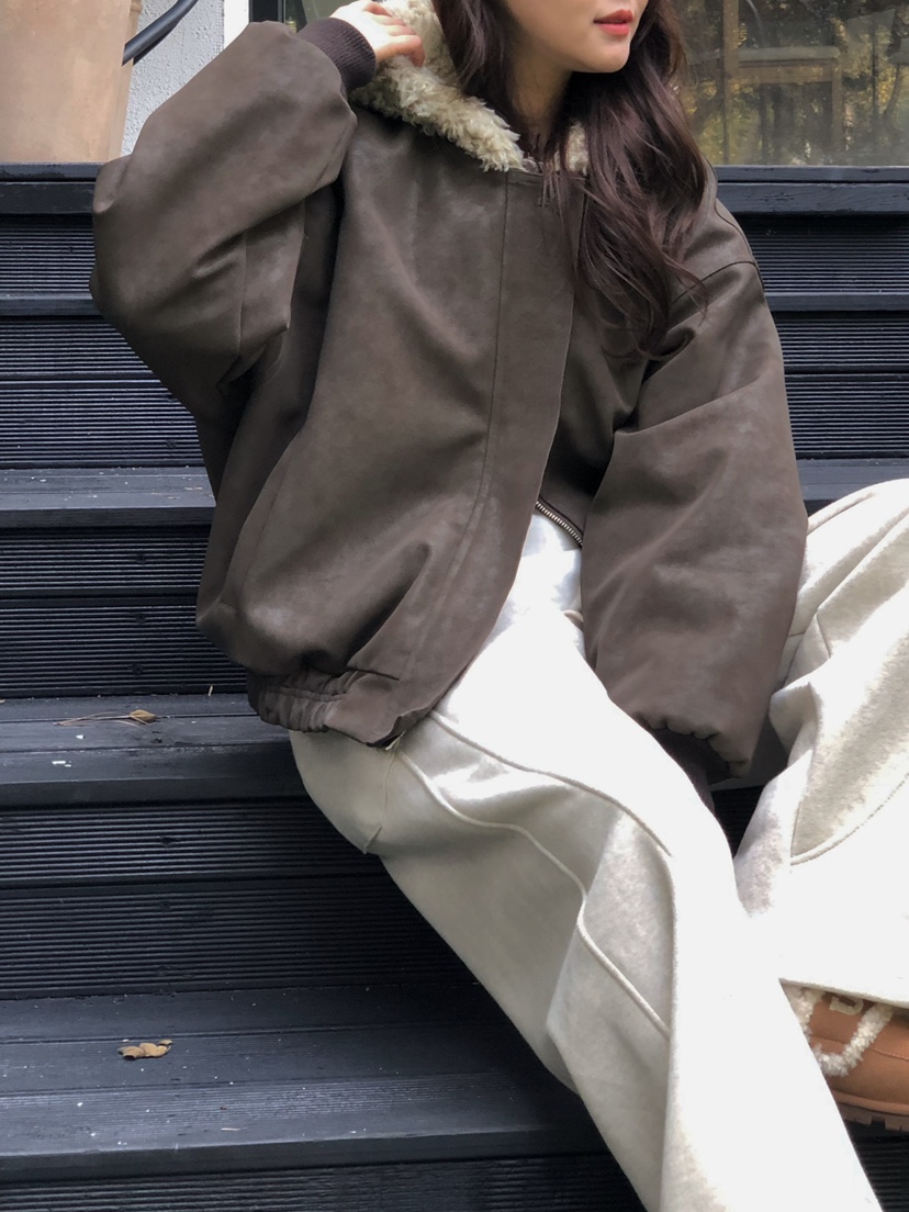 ONDO-P東大門㊣直郵女裝新款時尚休閑熱賣人氣夾克毛絨連帽ONDO-P夾克